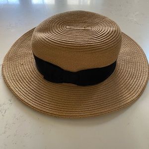 Straw Brim Hat with Ribbon